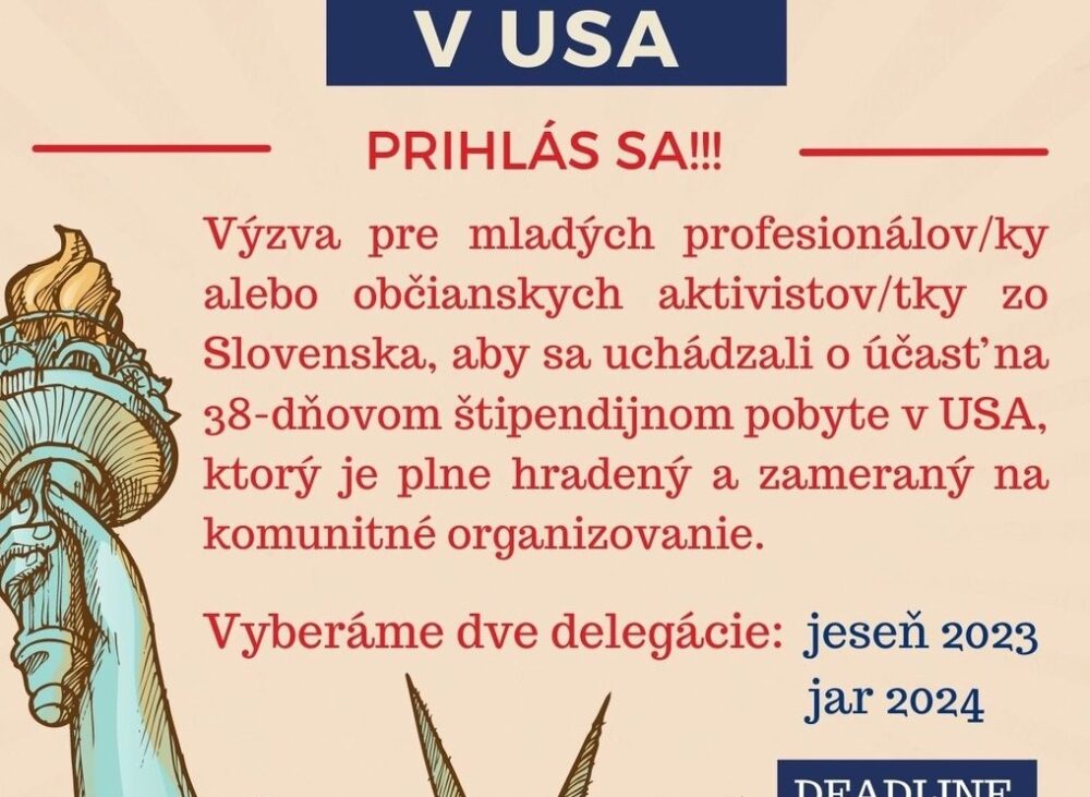 [Výmenné programy] Výzva na stáž v USA