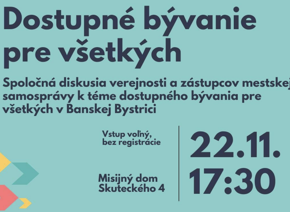 Pozvánka na verejnú diskusiu o bývaní v BB
